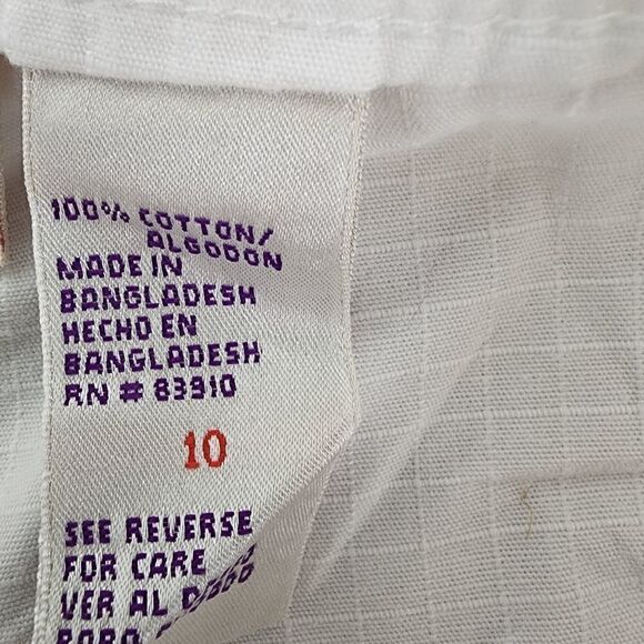 BILL BLASS WOMEN'S BERMUDA LENGTH CLASSIC WHITE COTTON HIGH RISE SHORTS SIZE 10 - Picture 4 of 4